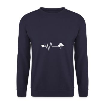 Tree, pulse, heartbeat, environment - Unisex Sweatshirt - navy - Front - Alina (178cm) & Michal (187cm)