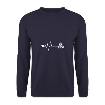 Masque à gaz Pulsation Battement de cœur - Sweat-shirt Unisexe - marine - Devant - Alina (178cm) & Michal (187cm)