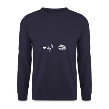 Fire Truck Fire Brigade Puls - Unisex Sweatshirt - navy - Front - Alina (178cm) & Michal (187cm)
