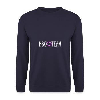BBQ Grill Team - Unisex Sweatshirt - navy - Front - Alina (178cm) & Michal (187cm)