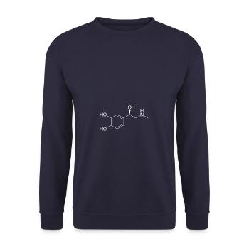 Adrenaline molecule - white - Unisex Sweatshirt - navy - Front - Alina (178cm) & Michal (187cm)