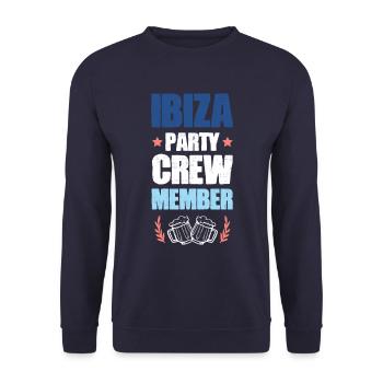 Ibiza Party Crew - Unisex Sweatshirt - navy - Front - Alina (178cm) & Michal (187cm)