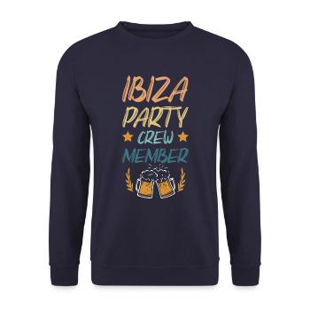 Ibiza Party Crew - Unisex Sweatshirt - navy - Front - Alina (178cm) & Michal (187cm)