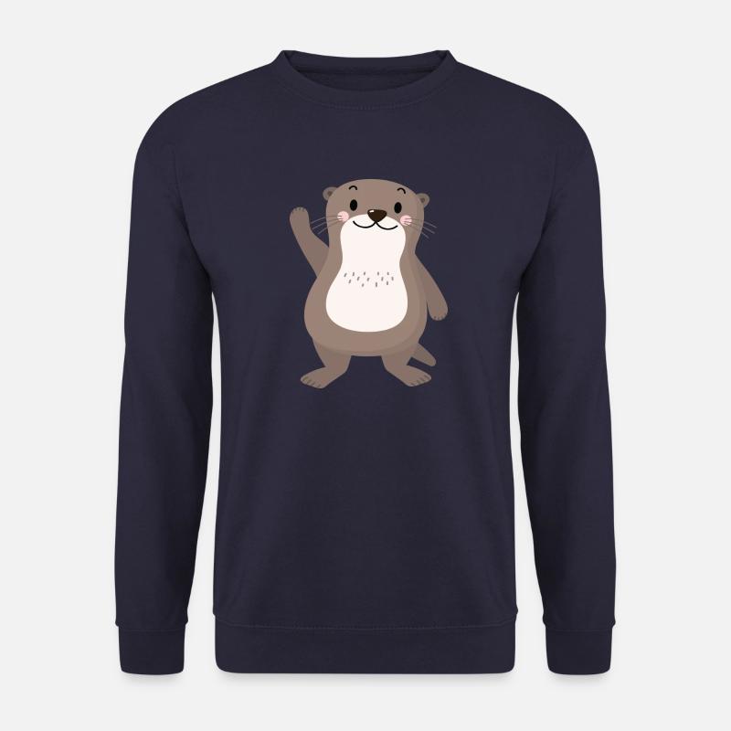 soot otter waves - Unisex Sweatshirt - navy