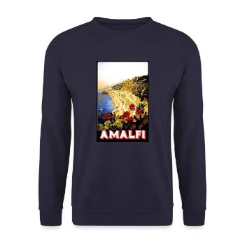 Vintage Travel Poster Italy - Unisex Sweatshirt - navy - Front - Alina (178cm) & Michal (187cm)