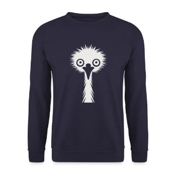 Silhouette gracieuse : émeu et autruche en silhouette - Sweat-shirt Unisexe - marine - Devant - Alina (178cm) & Michal (187cm)