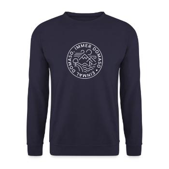Domaso forever - Unisex Sweatshirt - navy - Front - Alina (178cm) & Michal (187cm)