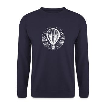 Hot Air Balloon Balloon Flying Air - Unisex Sweatshirt - navy - Front - Alina (178cm) & Michal (187cm)