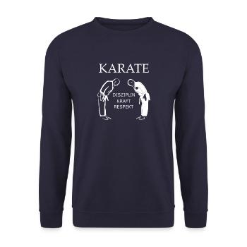 KARATE - Unisex Pullover - Navy - Vorne - Alina (178cm) & Michal (187cm)