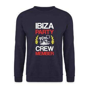 Ibiza Party Crew - Unisex Sweatshirt - navy - Front - Alina (178cm) & Michal (187cm)