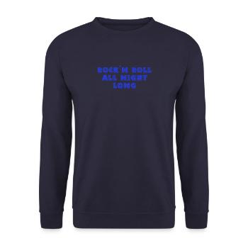 Rock'n'Roll die ganze Nacht - Unisex Pullover - Navy - Vorne - Alina (178cm) & Michal (187cm)