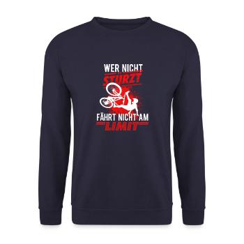 Mountainbike MTB Downhill - Unisex Pullover - Navy - Vorne - Alina (178cm) & Michal (187cm)