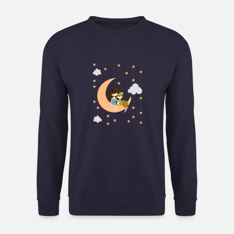 moon fox - Unisex Pullover - Navy