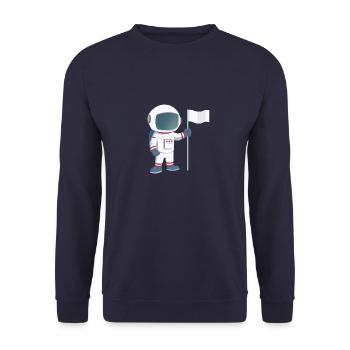 Astronaut - Unisex Pullover - Navy - Vorne - Alina (178cm) & Michal (187cm)