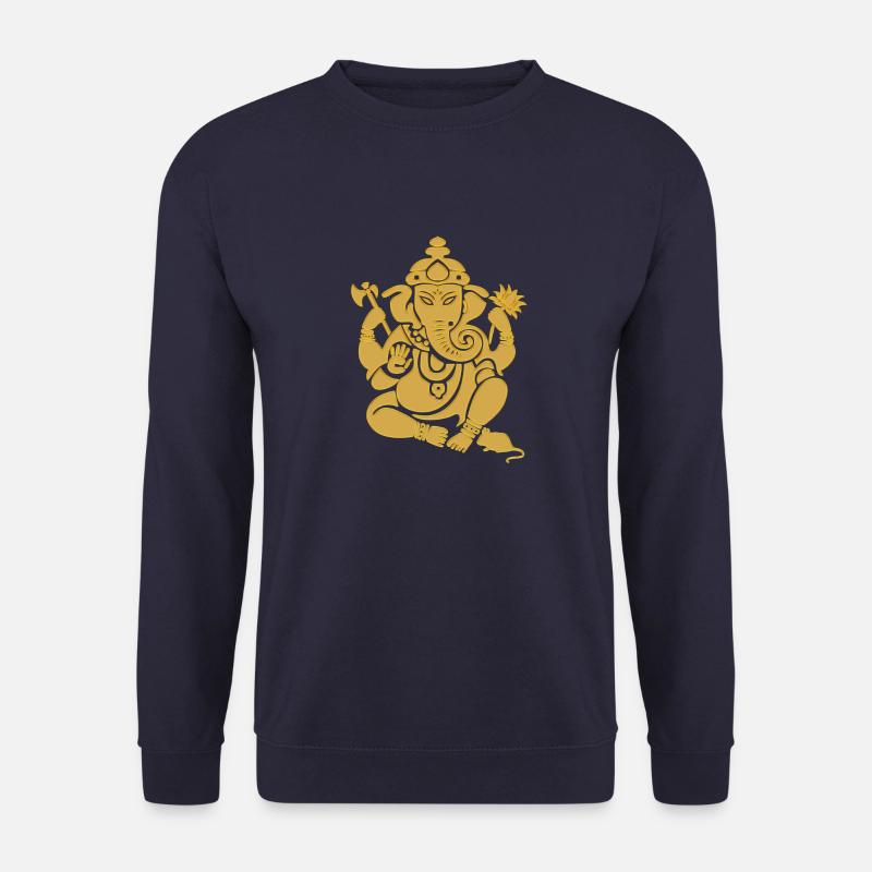 ganesha_aumkara_gold - Unisex Pullover - Navy