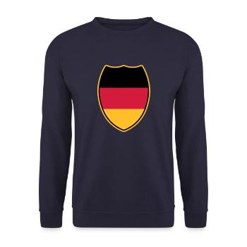 Wappen_von_Deutschland-3c - Unisex Pullover - Navy - Vorne - Alina (178cm) & Michal (187cm)