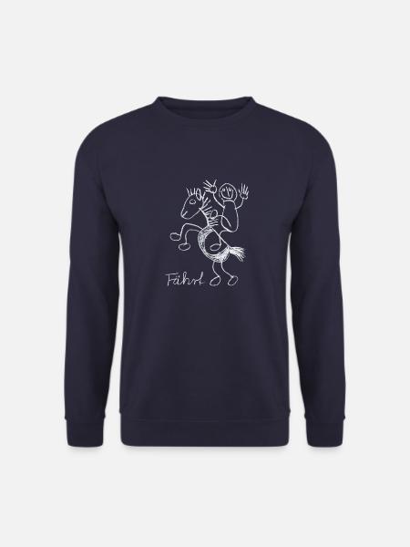 Pferd, Fährt - Unisex Pullover - Navy