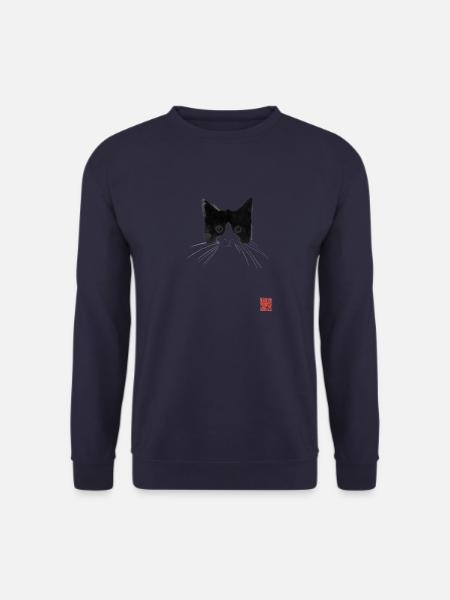 cat head - Unisex Sweatshirt - navy