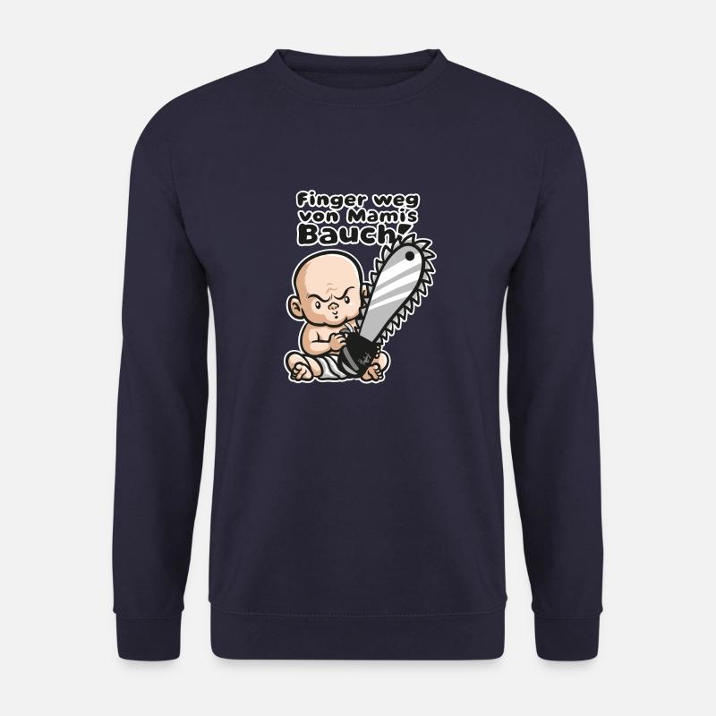 Schwanger: Finger weg von Mamis Bauch! - Unisex Pullover - Navy