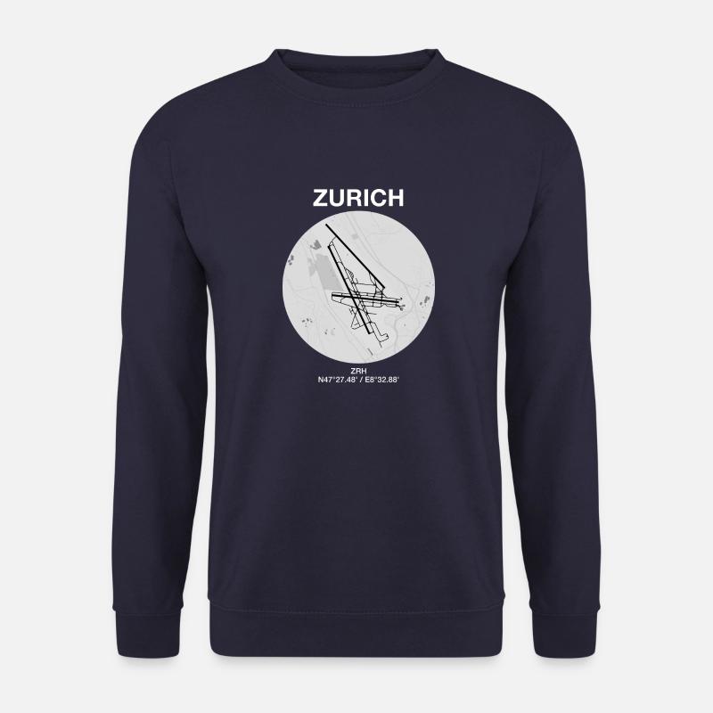 Zürich Flughafen ZRH (light) - Unisex Pullover - Navy