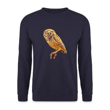 the owl the owl - Unisex Sweatshirt - navy - Front - Alina (178cm) & Michal (187cm)