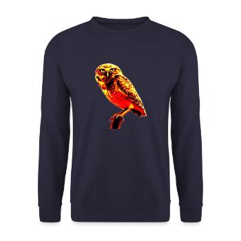 owl owl - Unisex Sweatshirt - navy - Front - Alina (178cm) & Michal (187cm)
