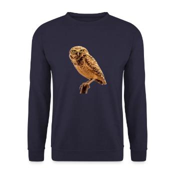 owl owl - Unisex Sweatshirt - navy - Front - Alina (178cm) & Michal (187cm)