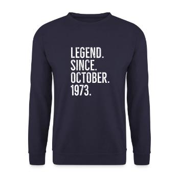 Légende depuis octobre 1973 - Sweat-shirt Unisexe - marine - Devant - Alina (178cm) & Michal (187cm)