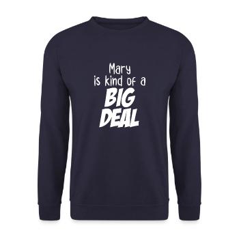 Mary ist eine Art große Sache - Unisex Pullover - Navy - Vorne - Alina (178cm) & Michal (187cm)