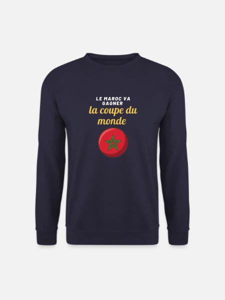 le maroc va gagner - Sweat-shirt Unisexe - marine