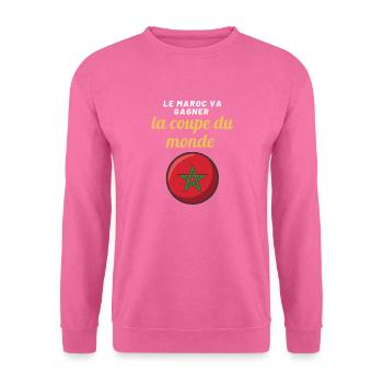 le maroc va gagner - Sweat-shirt Unisexe - rose - Devant