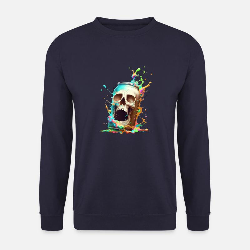 Bierdose Totenkopf Explosion - Unisex Pullover - Navy