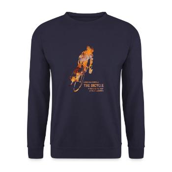 The Biker - Unisex Sweatshirt - navy - Front - Alina (178cm) & Michal (187cm)