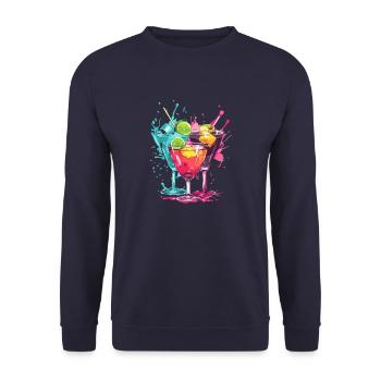 Les cocktails 2 - Sweat-shirt Unisexe - marine - Devant - Alina (178cm) & Michal (187cm)