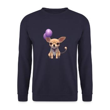 Chihuahua Dog Dog Owner Chihuahua Puppy Dogs - Unisex Sweatshirt - navy - Front - Alina (178cm) & Michal (187cm)