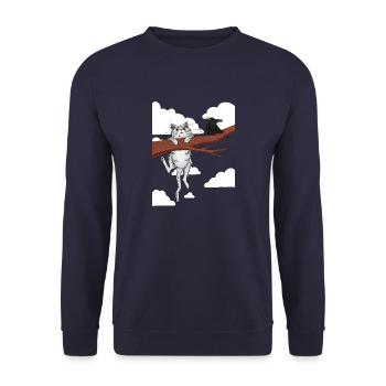 Hang in there 01 - Unisex Sweatshirt - navy - Front - Alina (178cm) & Michal (187cm)