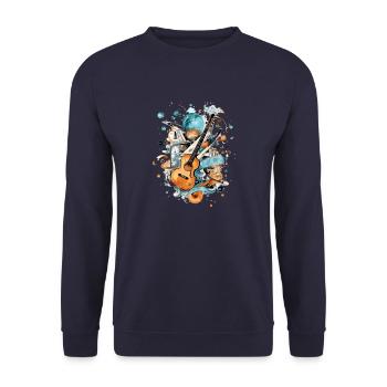 Un univers musical - Sweat-shirt Unisexe - marine - Devant - Alina (178cm) & Michal (187cm)