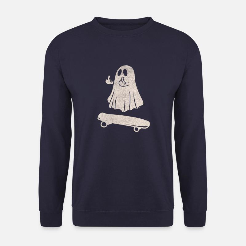Skating Middle Finger Ghost - Unisex Sweatshirt - navy