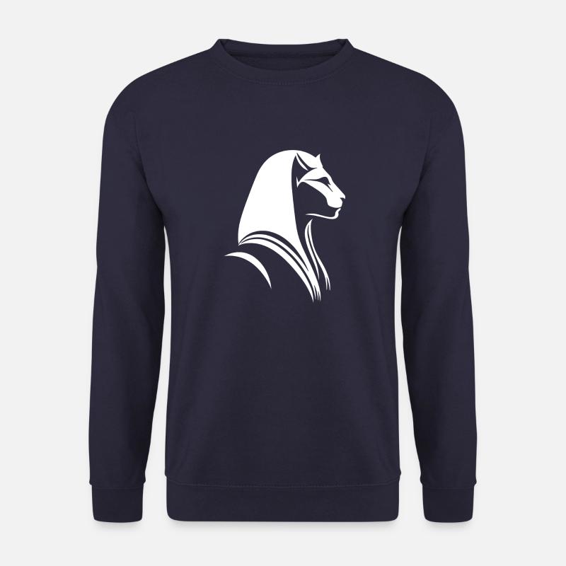 Chat Egypte Pharaon Silhouette - Sweat-shirt Unisexe - marine