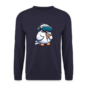 Hibou Harfang des neiges VR Réalité virtuelle Gamer Gamer Gamer - Sweat-shirt Unisexe - marine - Devant - Alina (178cm) & Michal (187cm)