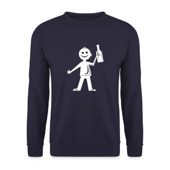 Silhouette de fête de la bière - Sweat-shirt Unisexe - marine - Devant - Alina (178cm) & Michal (187cm)