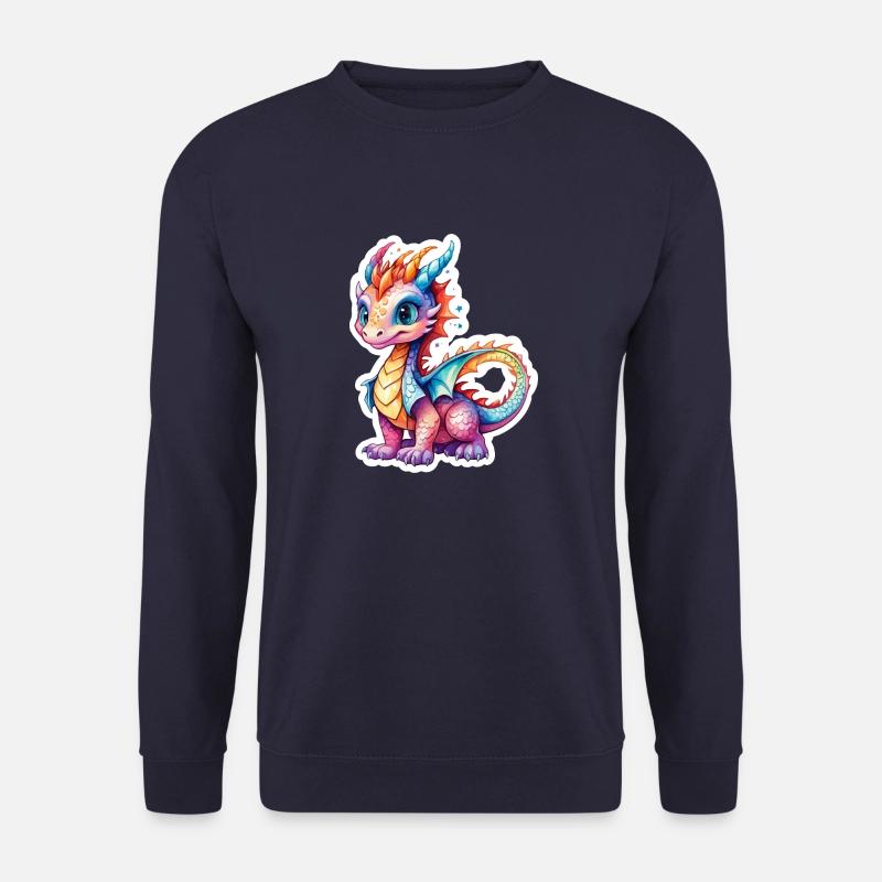 Drache Wasserfarben - Unisex Pullover - Navy