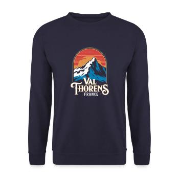 Val Thorens - France - Sweat-shirt Unisexe - marine - Devant - Alina (178cm) & Michal (187cm)