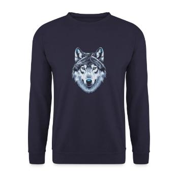Loup - Sweat-shirt Unisexe - marine - Devant - Alina (178cm) & Michal (187cm)