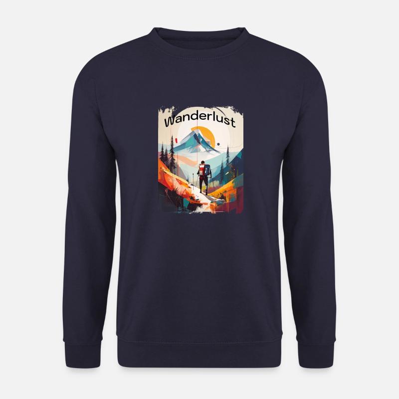 Wanderlust abstrakt - Unisex Pullover - Navy