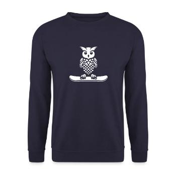 Minimalist Design: - Unisex Sweatshirt - navy - Front - Alina (178cm) & Michal (187cm)