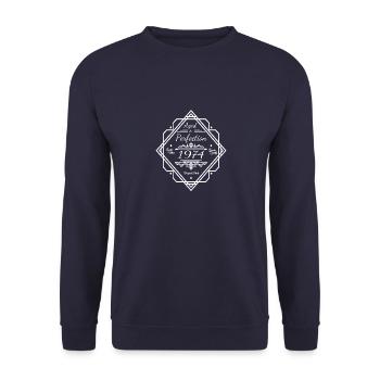 Millésime 1974 Parfaitement vieilli - Sweat-shirt Unisexe - marine - Devant - Alina (178cm) & Michal (187cm)