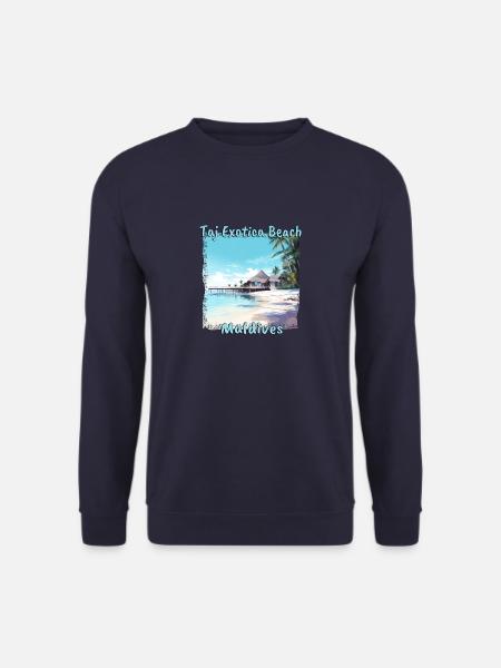 Taj Exotica Beach Maldives Urlaub Sunset - Unisex Pullover - Navy