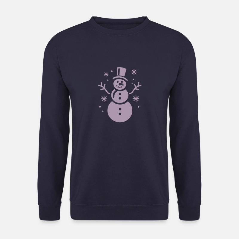 Schneemann Silhouette Minimalistisch - Unisex Pullover - Navy