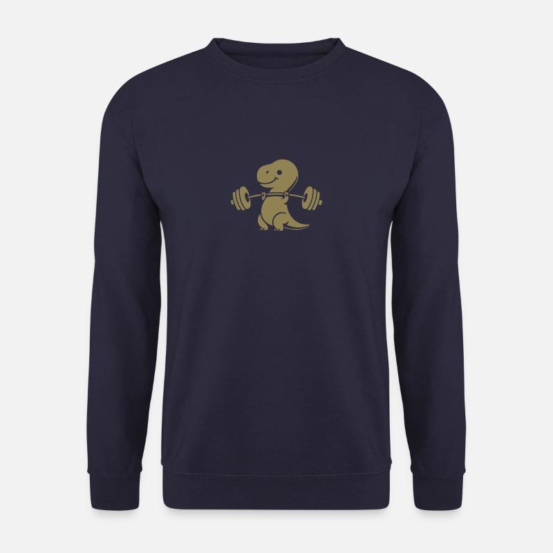 T-Rex mit Hantel Workout - Unisex Pullover - Navy